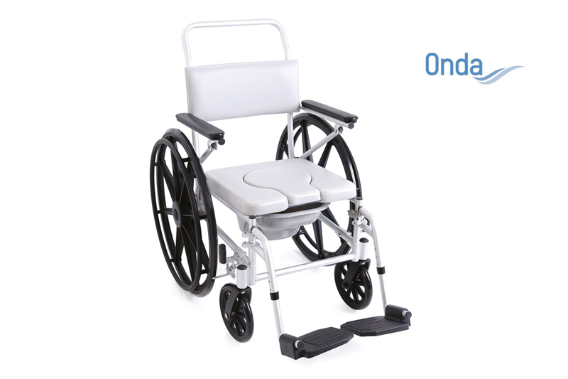 SEDIA COMODA PER WC E DOCCIA CON RUOTE AUTOSPINTA - RS941