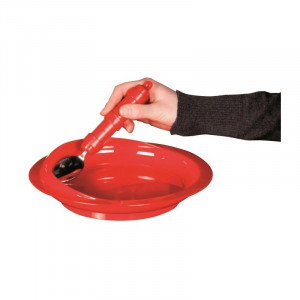 PIATTO ROSSO BORDO RIALZATO