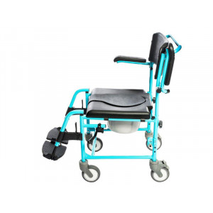 SEDIA COMODA DOCCIA E WC CON RUOTE DA 13 CM BLU LINE (MEDILAND)