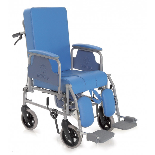 SEDIA COMODA CON SCHIENALE RECLINABILE E RUOTE DA 20 CM