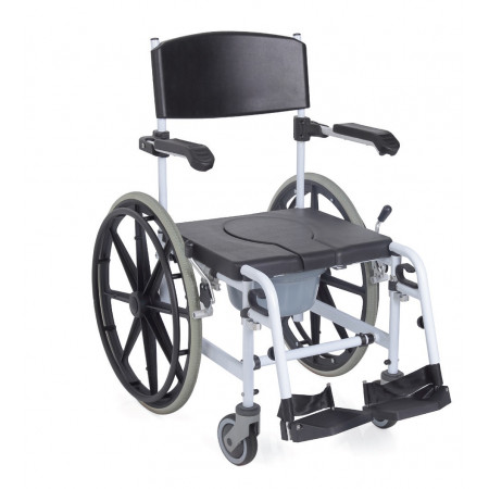 SEDIA COMODA DA WC E DOCCIA CON RUOTE DA AUTOSPINTA RS847