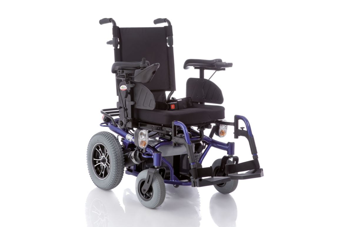 CARROZZINA ELETTRICA MULTIFUNZIONALE CON SEDUTA E SCHIENALE RECLINABILI - ARIES - CS900BL (MORETTI)