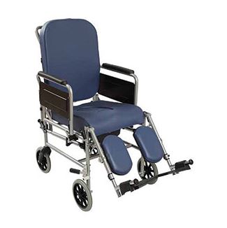 SEDIA COMODA CON RUOTE DA 200 mm E SCHIENALE RECLINABILE