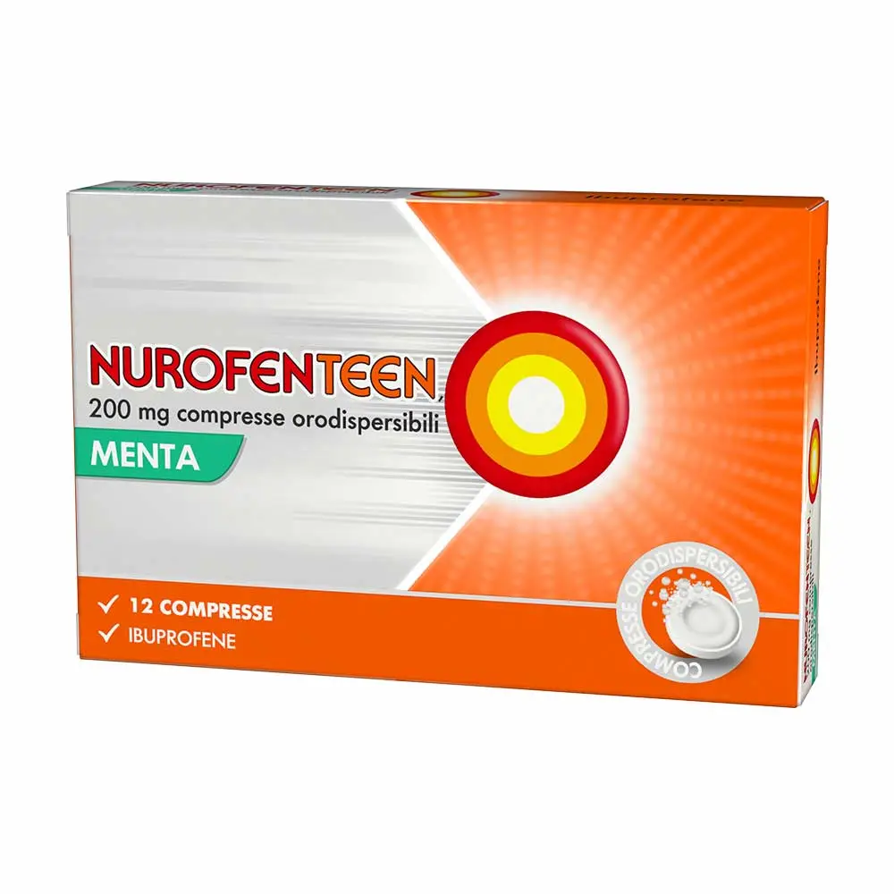 NUROFENTEEN*12CPR OROD 200MG MENTA