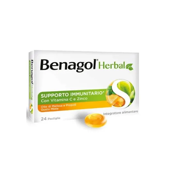 BENAGOL HERBAL MIELE 24PAST